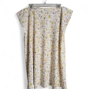 J. Crew Yellow Pink Floral Pull On Skirt Stretchy Size 3X